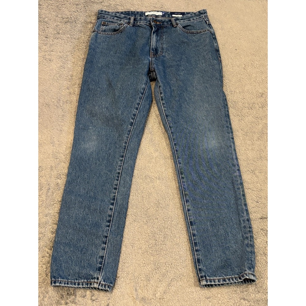 Peter Manning Jeans Mens 32x29 Slim Fit Stretch Blue Denim Pants PMNYC